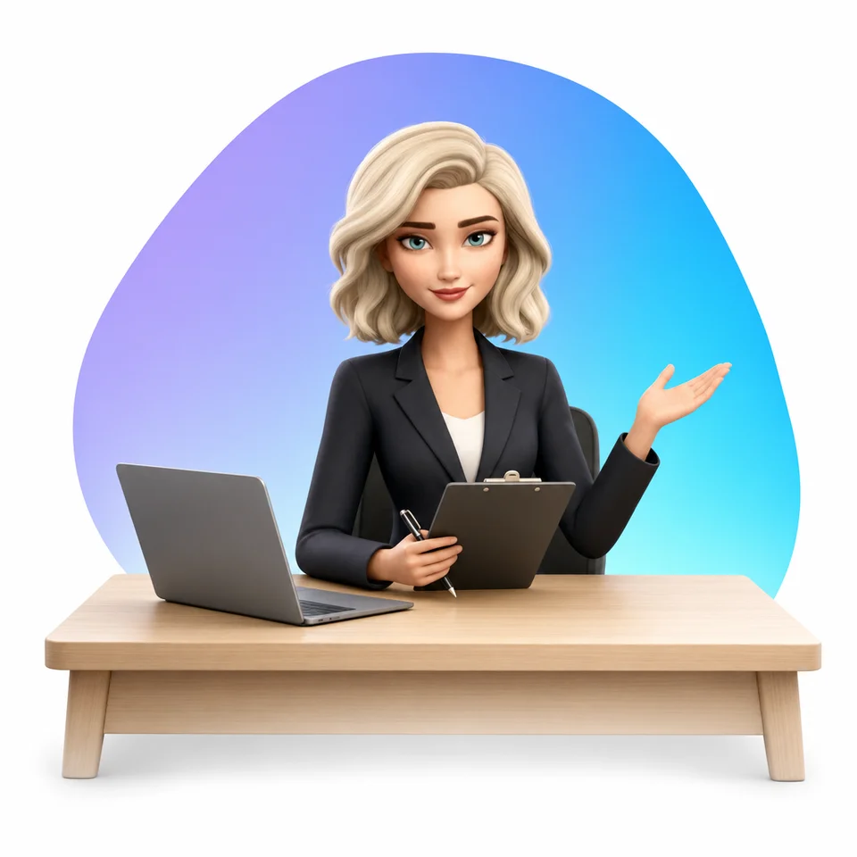 Stacy, the AI English tutor in the Fluently app