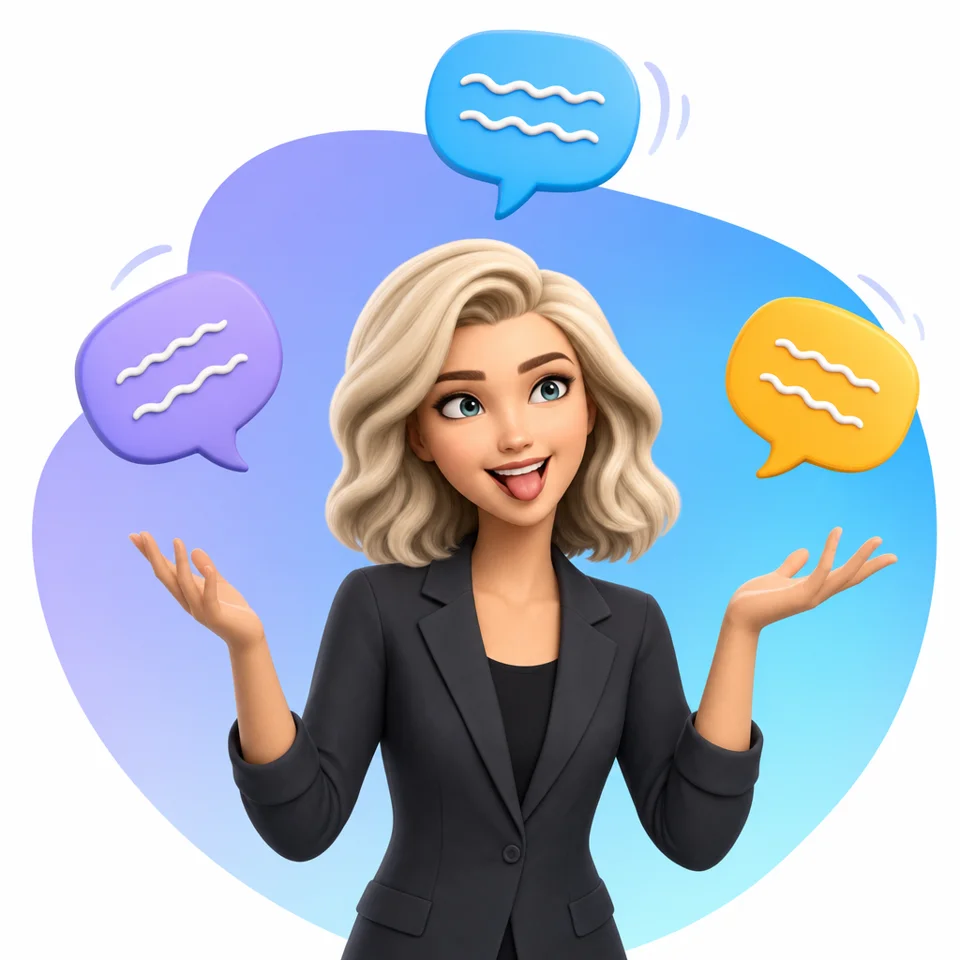 Stacy, the AI English tutor in the Fluently app