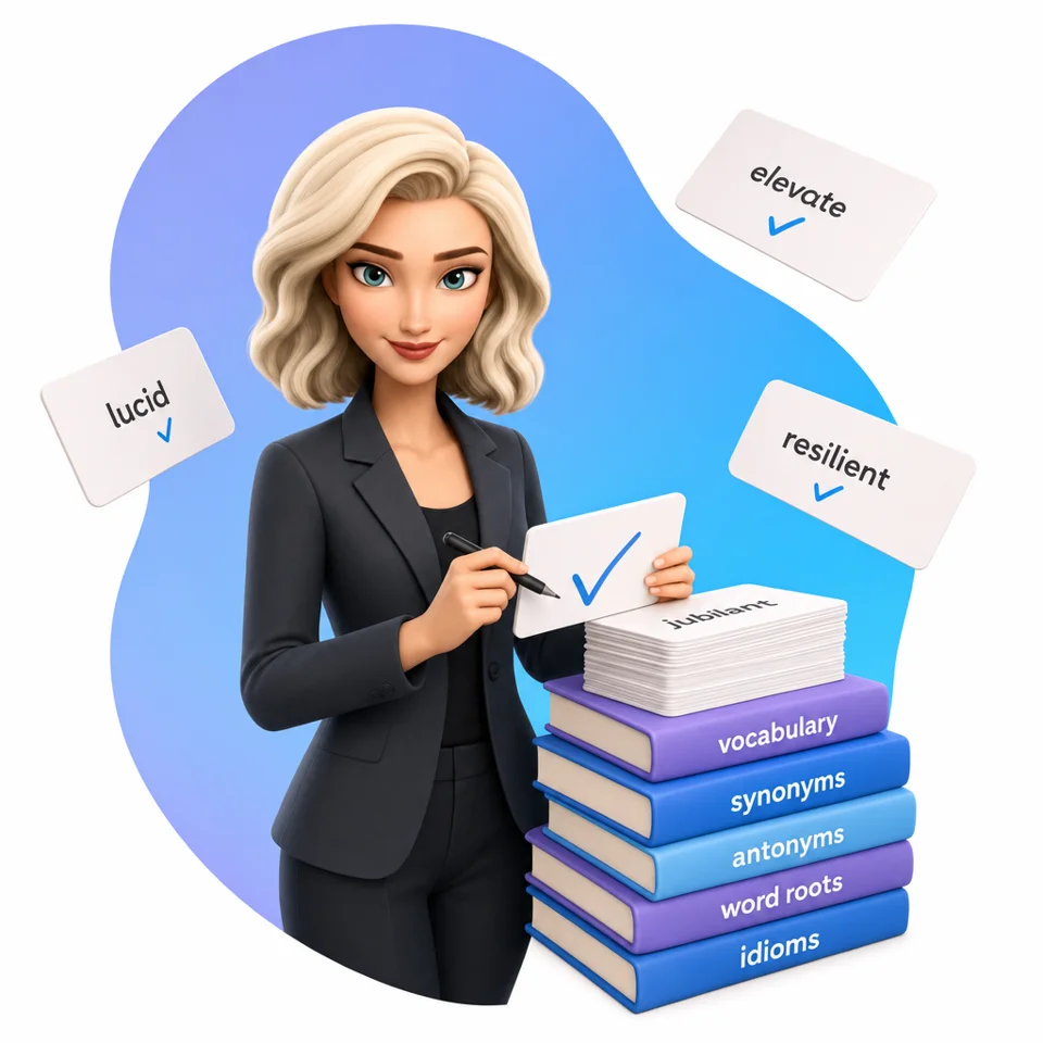 Stacy, the AI English tutor in the Fluently app